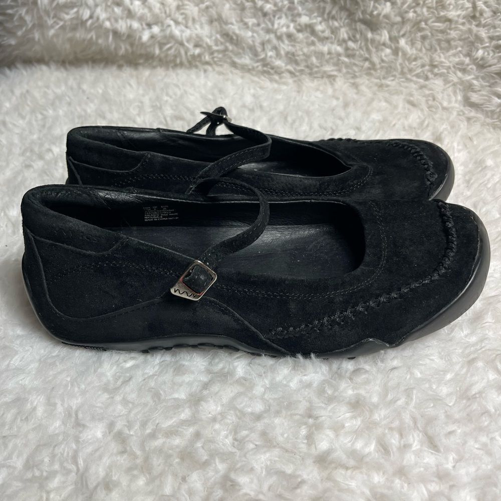 WOLVERINE Leather Suede Black Mary Jane Comfort Shoes Size 10W